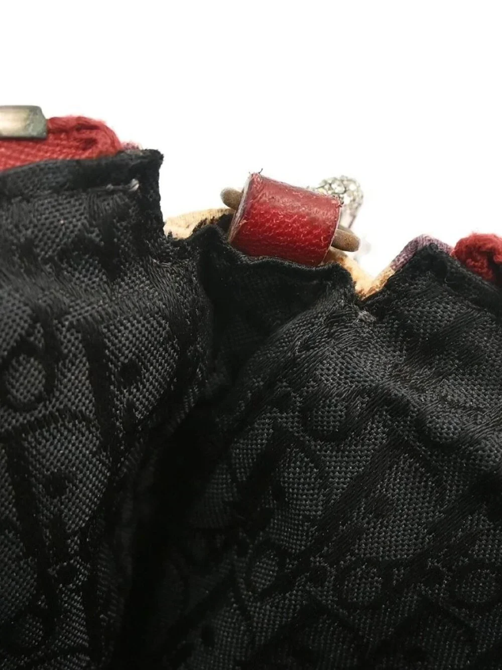 Christian Dior Red Canvas Dior's Victim Limited Saddle Handbag